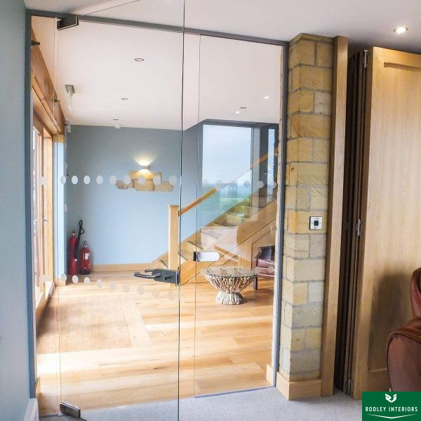 Ground floor entrance view through glass door