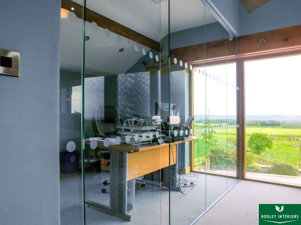 Glass walled office
