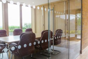 04, Full height glazing with manifestation installed in this rural office