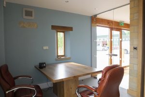 09, Small solid oak table to meeting room