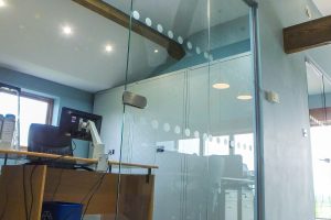 12, Single glazed partitioning in a formed opening