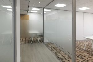 Glass office screen installed in Bradford