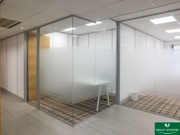 Glass partitioning for new serviced office in Bradford