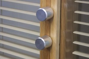 Office window blind controls